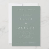 Invitation Sage Green Boho Photo 1 Mariage Moderne (Dos)