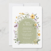 Invitation Sage Green Boho Rustic Baby Dans Le Baby shower Bl (Devant)