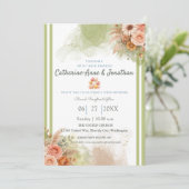 Invitation Sage Green Botanical Boho Wedding (Debout devant)