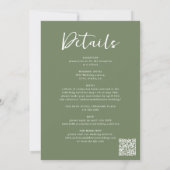 Invitation Sage Green Botanical Bow All-in-One Wedding Invita (Dos)
