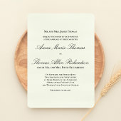 Invitation Sage Green Botanical Classic Formal Script Wedding