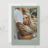 Invitation Sage Green botanical crest monogram wedding (Dos)