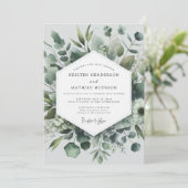 Invitation Sage Green Botanical Elegance Wedding (Debout devant)