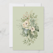 Invitation Sage Green Botanical Floral Wedding | Menu (Dos)