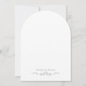 Invitation Sage Green Botanical Garden Romantic Wedding Arch (Dos)