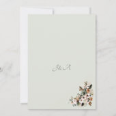 Invitation Sage Green Botanical Photo Save the Date (Dos)