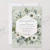Invitation Sage Green Botanical Romance Wedding (Devant)