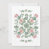 Invitation Sage Green Botanical Wedding Details Card (Dos)