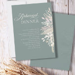 Invitation Sage Green Botanique Mariage Dîner de répétition<br><div class="desc">Dîner de répétition de mariage simple et élégant dans un duo de sauge vert et amande, pour compléter votre thème de couleur mariage. Un design botanique aquarelle avec une calligraphie élégante et une bordure unique de feuillage dans les tons d'amande de blé palomino crème. La simplicité du modèle vous permet...</div>