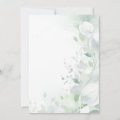 Invitation Sage Green Bow Baptême (Dos)