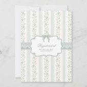 Invitation Sage Green Bow Love Shack Fiance Fête des mariées (Dos)