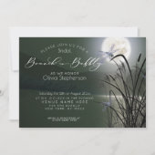 Invitation Sage Green Brunch Pleine lune mousseuse libellule (Devant)