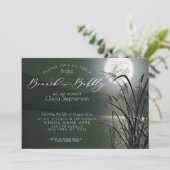 Invitation Sage Green Brunch Pleine lune mousseuse libellule (Debout devant)
