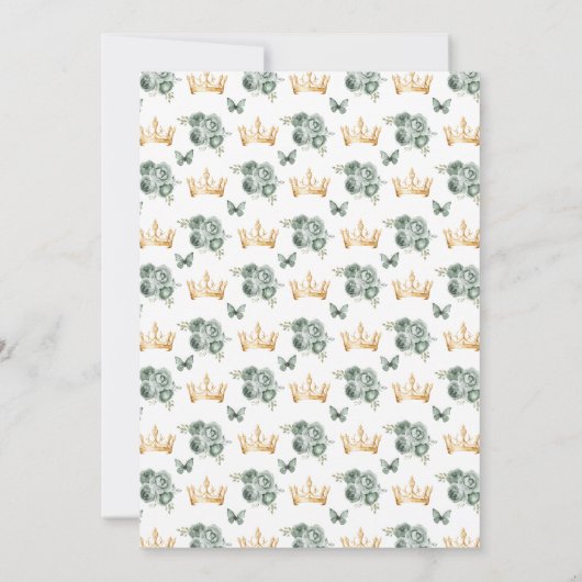 Invitation Sage Green Brunette Cheveux Princesse Sweet sixtee (Dos)