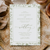 Invitation Sage Green Chinoiserie tout en un Mariage