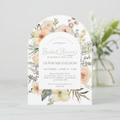 Invitation Sage Green Christmas Winter Floral Bridal Shower (Debout devant)