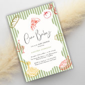Invitation Sage Green Ciao Bébé Fête de Naissance Pizza Itali