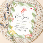 Invitation Sage Green Ciao Bébé Fête de Naissance Pizza Itali