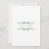 Invitation Sage Green Classic Fête des mariées Florale frança (Dos)