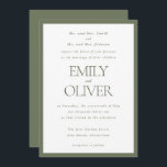 Invitation Sage Green Classic Frame Mariage Parents Hôte<br><div class="desc">Faites de votre mariage un faire-part inoubliable avec ce Modèle d'invitation de mariage Sage Green Formal élégant. Parfaitement conçue pour les parents qui accueillent la journée spéciale, cette invitation verte et blanche à la sauge foncée présente un cadre vert à la sauge sophistiqué et une typographie élégante pour les noms...</div>