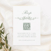Invitation Sage Green Classique Français Floral Wedding RSVP