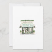 Invitation Sage Green Coquette Bow Café parisien Baby shower (Dos)