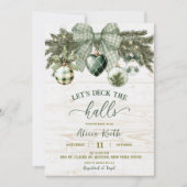 Invitation Sage Green Coquette Rustic Winter Bridal Shower (Devant)