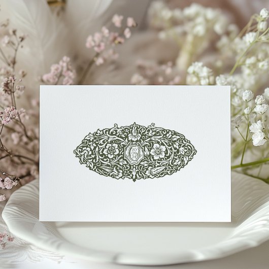 Invitation Sage Green Cream William Morris Enregistrer la dat