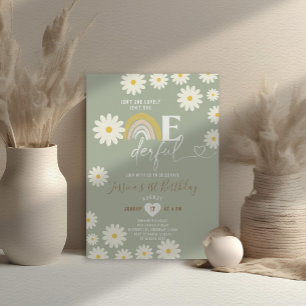 Invitation Sage Green Daisy n'est-elle pas magnifique anniver