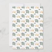 Invitation Sage Green Dark Skin Princesse Anniversaire (Dos)