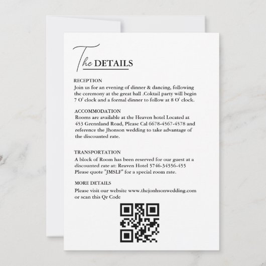 Invitation Sage Green Destination Voyage Tout En Un Mariage (Dos)