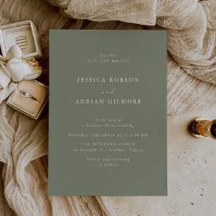 Invitation Sage Green Dream Mariage minimaliste moderne