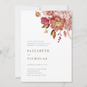 Invitation Sage Green Elegant Aquarelle Floral Mariage (Devant)