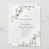 Invitation Sage Green Elegant Eucalyptus Mariage botanique (Devant)