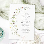 Invitation Sage Green Elegant Fleur sauvage Rustic Boho Maria<br><div class="desc">Elégants fleurs sauvages délicats d'aquarelle, à côté des détails de votre événement. Palettes pastel de jaune tendre, blanc cassé, vert sauge, rose poussiéreux, rose roux, bordeaux, et verdure botanique, simple et romantique. Grandes invitations à des mariages fleuris pour mariage moderne rustique, mariage de jardin de campagne et mariage de boho...</div>