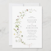 Invitation Sage Green Elegant Fleur sauvage Rustic Boho Maria (Devant)