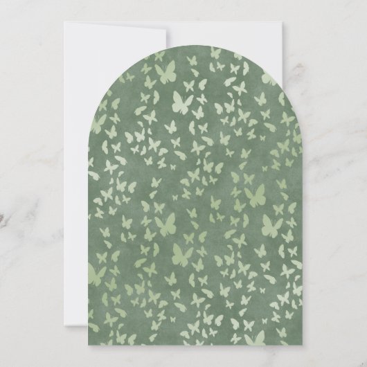 Invitation Sage Green Elégant Floral Crown Quinceanera (Dos)