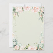 Invitation Sage Green Elegant Mariage Floral (Dos)