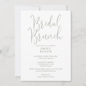 Invitation Sage Green Élégant Script Bridal Bunch Douche (Devant)