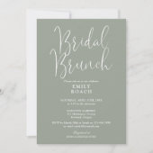 Invitation Sage Green Élégant Script Bridal Bunch Douche (Devant)