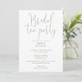 Invitation Sage Green Élégant Script Bridal Tea Party Douche (Debout devant)