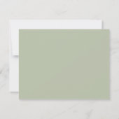 Invitation Sage Green Elegant Simple Statnionery Note Card (Dos)