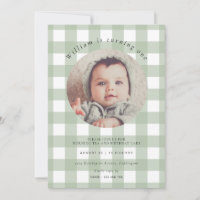 Sage Green En vichy photo Anniversaire