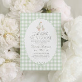 Invitation Sage Green En vichy Silly Goose Baby shower