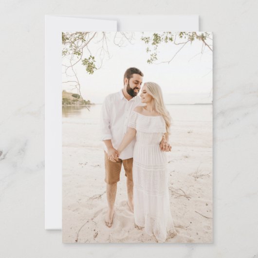 Invitation Sage Green Été Rustique Élégant Mariage photo (Dos)