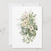 Invitation Sage Green Eucalyptus Floral Wedding | Menu (Dos)