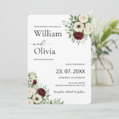 Invitation Sage Green Eucalyptus Mariage PHOTO (Debout devant)