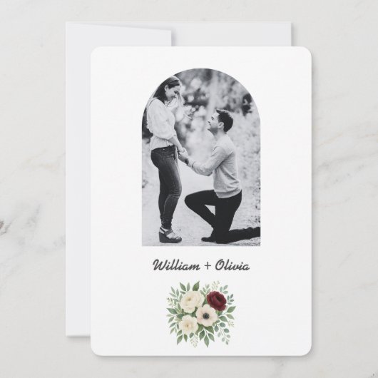 Invitation Sage Green Eucalyptus Mariage PHOTO (Dos)