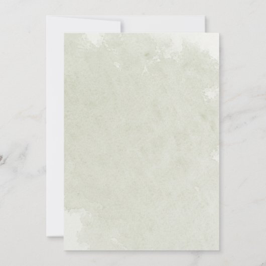 Invitation Sage Green Eucalyptus White Floral Fête des mariée (Dos)