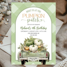 Sage Green Fall Feuilles Citrouille Patch Annivers